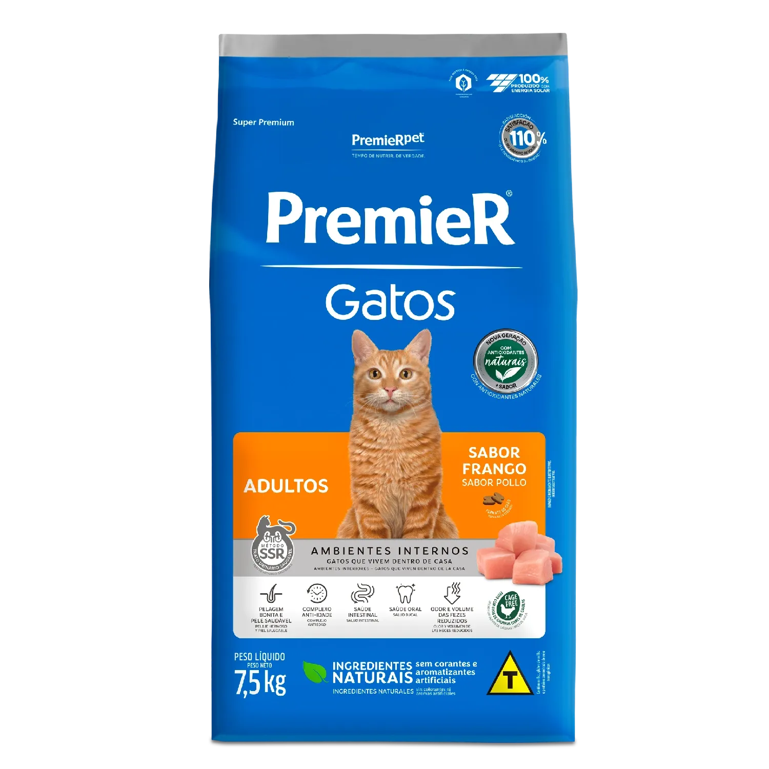 Ração Premier Ambientes Internos Gatos Adultos Frango